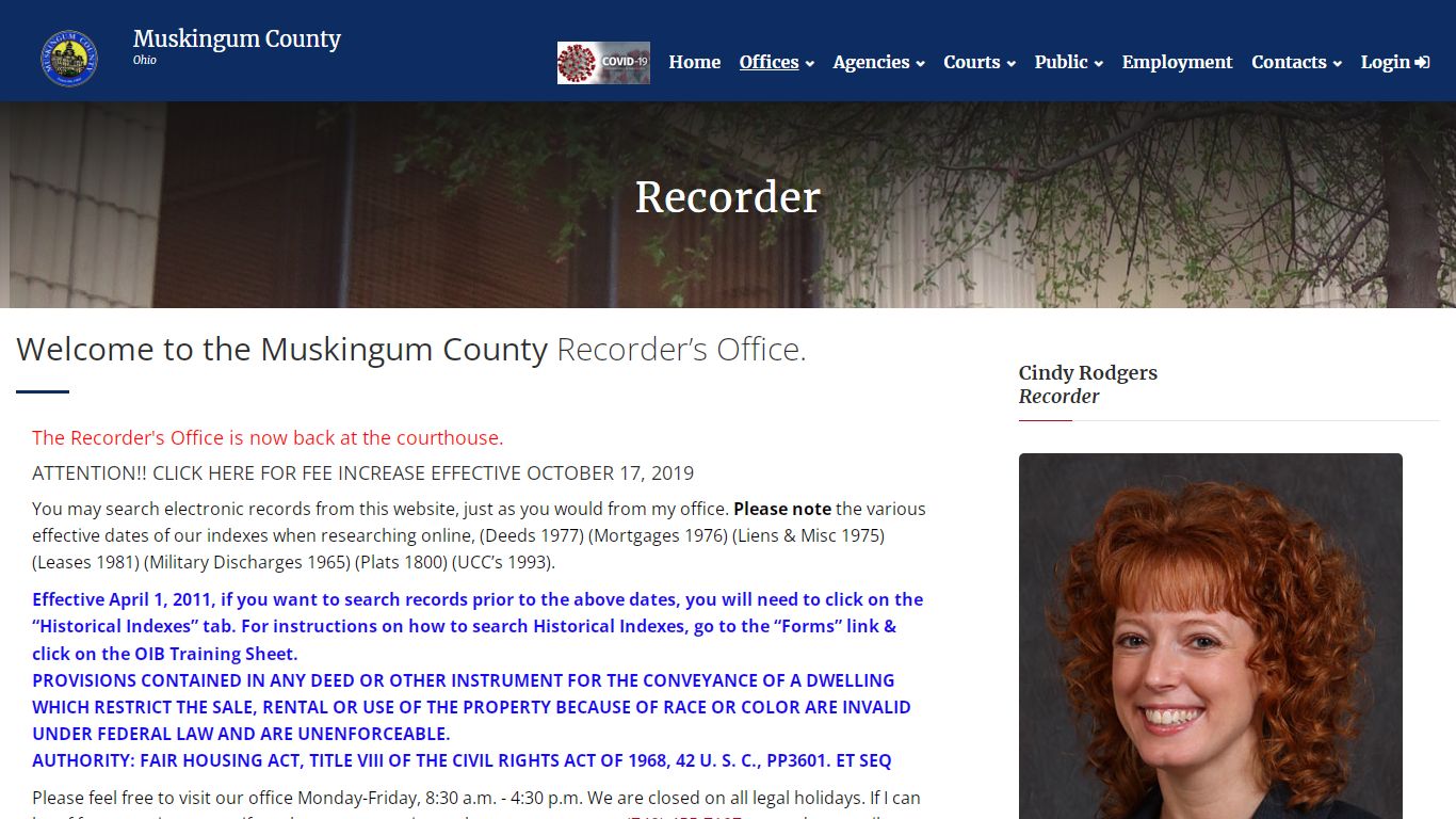 Muskingum County Recorder - Online Records - Documents Filed